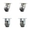 Service Caster 4 Inch Kingpinless Thermoplastic Rubber Wheel Swivel Caster Swivel 2 Rigid, 2PK SCC-KP30S420-TPRRF-2-R-2 - alternate 1